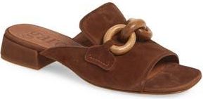Pedro Garcia Enna Slide Sandal in Spice Plush Suede-Walnut at Nordstrom Rack, Size 7Us / 37Eu
