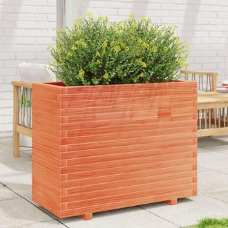vidaXL Vidaxl - Jardinera Madera Maciza De Pino Marr&oacute;n Cera 90x40x72,5 Cm