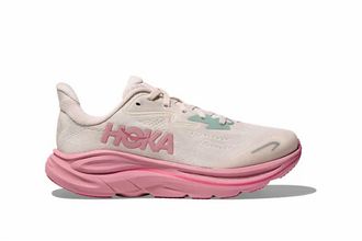 Hoka One One Womens Clifton 10 Running Shoes In Rose Cream/dried Rose