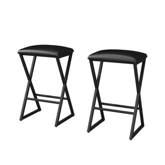Vicco Taburete De Bar Set De 2 Vault, Negro, 30 X 40 Cm 2 Partes Vicco