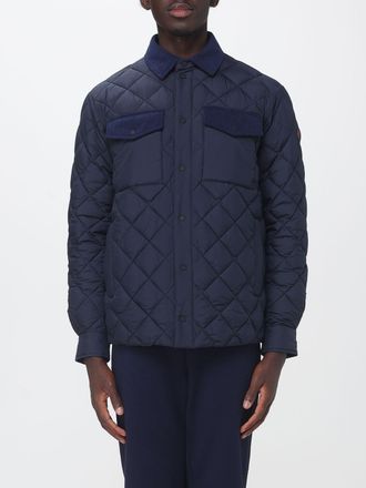 Save The Duck Padded Shirt Jacket in Technical Fabric with Velvet Collar