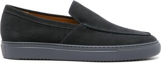 Doucal's round-toe suede loafers - men - Rubber/Calf Suede/Calf Leather - 40 - Blue