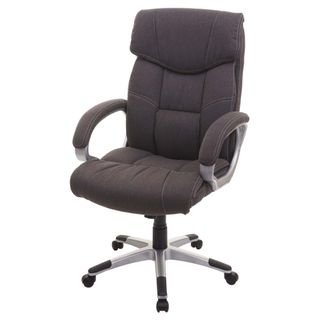 Hhg Hhg - Silla De Oficina 776, Silla Giratoria Ejecutiva Silla De Escritorio, Tela/textil, Mvg, Gris Oscuro