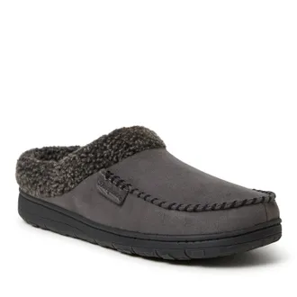 Dearfoams Mens Microsuede Clog Slipper