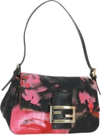 Fendi Pre-owned Shoulder Bags, female, Multicolor, Size: ONE SIZE Pre-owned Vintage Zucchino Canvas Hand Bag