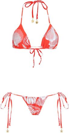 Amir Slama Bikini con stampa - 13 RED/WHITE