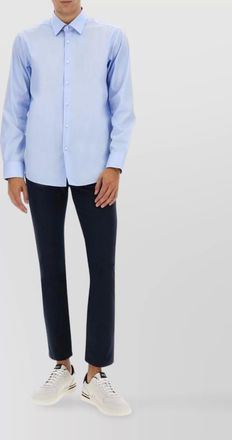 HUGO BOSS twill straight-leg trousers