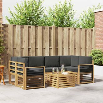 vidaXL Vidaxl Set Di Divani Da Esterno 7 Pz