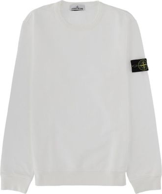 Stone Island Crewneck Sweatshirt With Distinctive Patch Logo