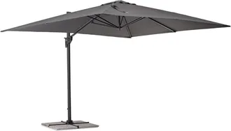 BIZZOTTO Sombrilla de aluminio gris antracita de 3x4 pulgadas