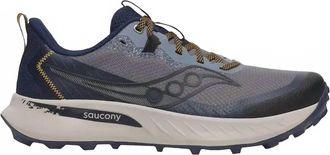 Saucony Mens Peregrine 15 Traill Shoes In Cinder/navy Bleu