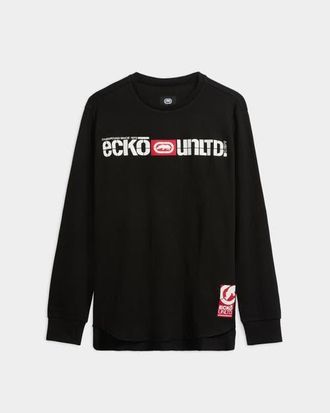 Ecko Legacy Thermal Long Sleeve Shirt in Black at Nordstrom, Size Medium L