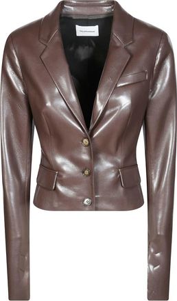 Andamane Zefira Getailleerde Blazer - Dames - Blazers - Bruin - S - Leer - Jassen