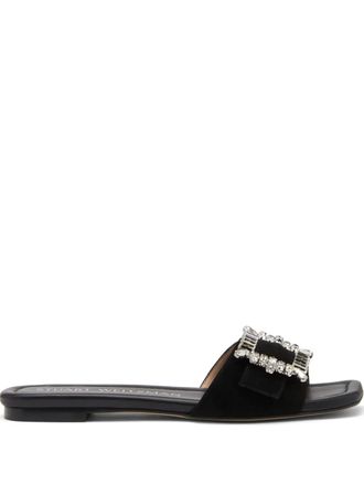 Stuart Weitzman Shine crystal-embellished sandals - Black