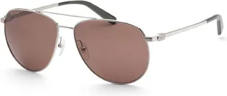 Ferragamo SF157S015 Aviator Frame Sunglasses - Silver