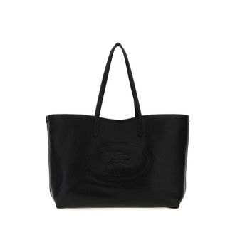Burberry Black Leather Medium Highlands Shopping Bag
