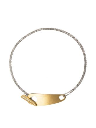A&W Mouzannar 18kt rose gold, silver and diamond bracelet - Pink