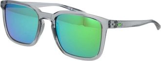 Nike Sunglasses, male, Gray, Size: ONE SIZE Stainless Steel Frame Sunglasses