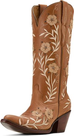 Ariat Womens Romance Western Boots in Soft Honey Tan, B Medium Width, Size 6.5, by Ariat