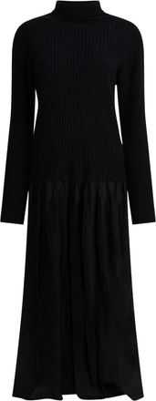 Max & Moi Reve ribbed-panel maxi dress - women - Wool/Cashmere/Silk/Elastane - S - Black