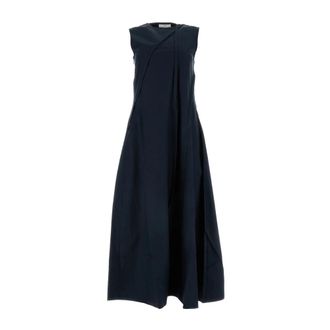 Co Stijlvolle Jurken - Dames - Maxi kleedjes - Blauw - XS - Katoen - Kleedjes