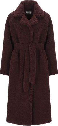 Betta Corradi Jas met ceintuur en revers - Rood