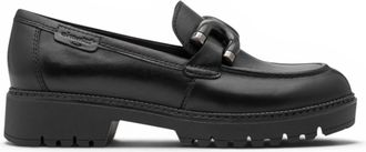 Tamaris Tamaris dames zwarte leren loafer comfortschoenen - 24740-47