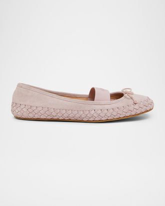 Chlo&eacute; Millie Suede Woven Flats