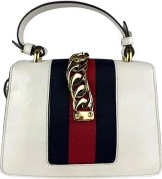 Gucci Pre-owned Handbags, female, White, Size: ONE SIZE Pre-owned Vintage Shoulder Bag