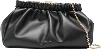 DeMellier Miami chain clutch - women - Calf Leather/Cotton - One Size - Black