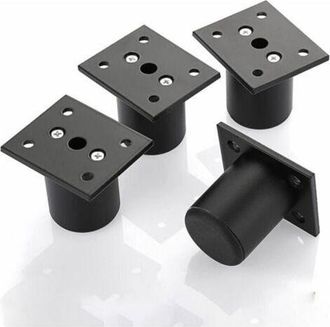 OEM Patas Ajustables Para Muebles, Patas De Cama, Patas De Aluminio Para Elevar Muebles, Patas Para Armaz&oacute;n De Cama, Armario, Mesa (negro, Altura 50 Mm)