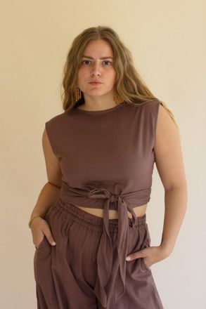 Kalalou Convertible Wrap Blouse - Mulberry