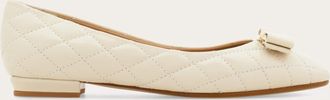 Ferragamo Donna Ballerina Varina trapuntata Bianco Taglia 35.5