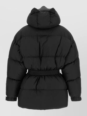 Ienki Ienki down hooded belted quilted coat
