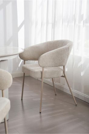 Livetastic Armlehnstuhl, Beige, Holz, Metall, Textil, Pappel, Sperrholz, Rundrohr, 60x81x60 cm, Esszimmer, St&uuml;hle, Polsterst&uuml;hle