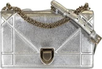 Dior Pre-owned Leather dior-bags - Dames - Vintage Schoudertas - Grijs - ONE Size - Leer - Vintage