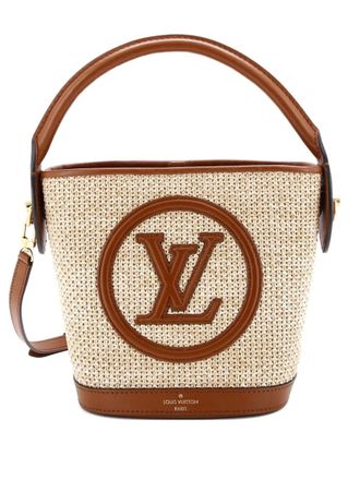 Louis Vuitton Petit NM Bag Raffia with Leather bucket bag - Bruin