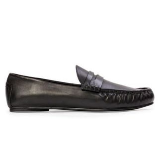 Black Suede Studio Darlyn Leather Mocassin in Black Leather at Nordstrom, Size 38 Eu