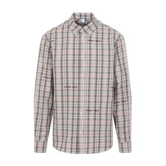Off-white Flanellen Overhemd - Heren - Casual Overhemden - Veelkleurig - L - Katoen - Overhemden