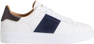 Woolrich White Logo Leather Sneakers