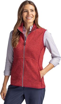 Cutter & Buck Mainsail Basic Sweater-Knit Womens Full Zip Vest
