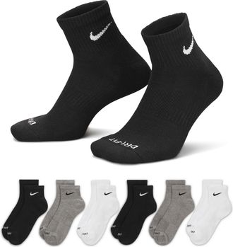 Nike Mens Everyday Plus Cushioned Training Ankle Socks (6 Pairs) in Multicolor | SX6899-965