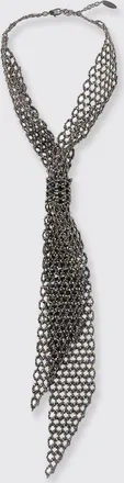 Brunello Cucinelli 925 Silver Necklace with Trigger Clasp and Engraved Logo