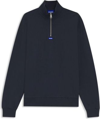 HUGO BOSS Logo-patch sweatshirt in cotton terry