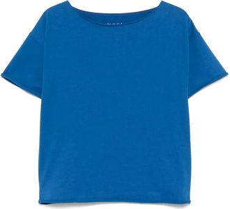 Juvia cotton-blend t-shirt - women - Polyester/Cotton - L - Blue