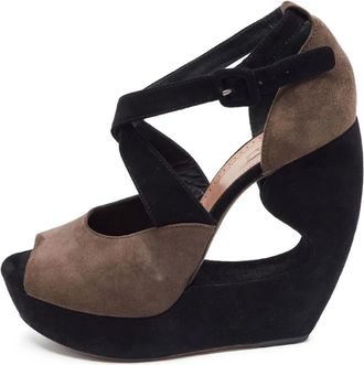 Alaia Sandali in pelle scamosciata 150mm - Marrone
