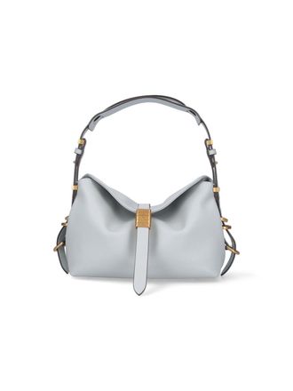 Pinko Rectangular Grey Bag With Structured Design And Versatile Carrying Options