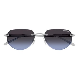 Montblanc Montblanc - Mb0525S Zonnebril - Heren - Accessoires - Grijs - Maat: 55 MM Nylon