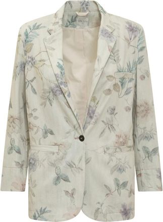 Forte_Forte Floral Denim Blazer - Dames - Blazers - Veelkleurig - L - Denim - Jassen