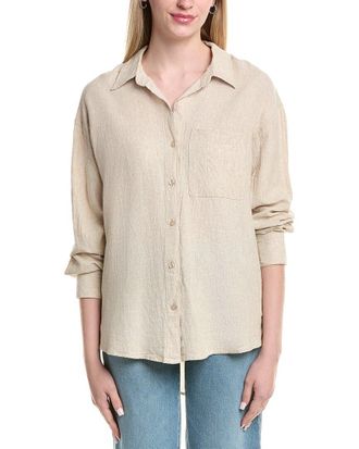 Z Supply Z Supply Alfie Button Up Linen-Blend Shirt